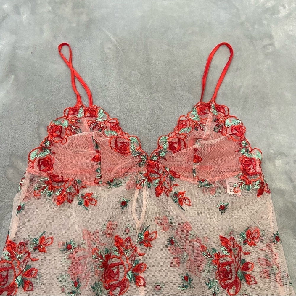 New! Victorias Secret sheer embroidered floral slip lingerie 4524 - Picture 4 of 10